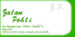 zalan pohli business card